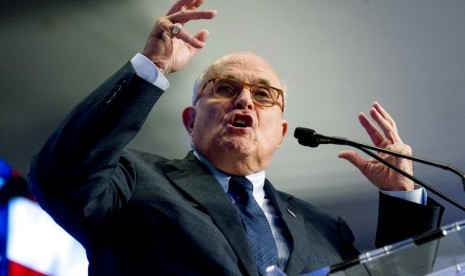 Pengacara Presiden AS Donald Trump, Rudy Giuliani, berbicara di Washington.