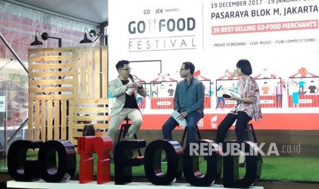 Pengenalan GO-FOOD FESTIVAL yang diadakan di Mal Pasaraya Blok M sejak 19 Desember 2017 hingga 19 Januari 2017, Selasa (9/1).