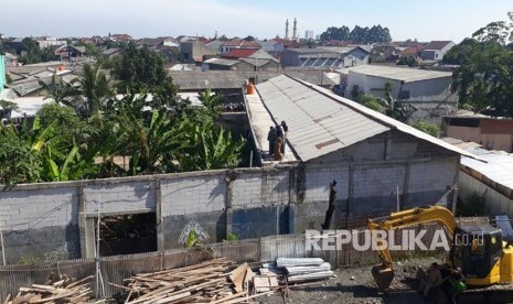 Penggusuran di dusun Palem, kelurahan Panunggangan Barat, Kota Tangerang, Rabu (6/12).