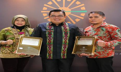 Penghargaan BMN Awards pada Anugerah Reksa Bandha Apresiasi Pengelolaan Kekayaan Negara Tahun 2023 yang digelar di Gedung Dhanapala Kementerian Keuangan, Rabu (22/11/2023).