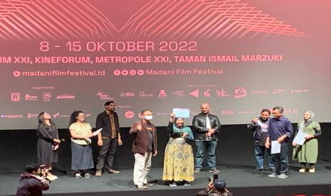 Pengumuman tiga pemenang Short Film Competition Madani International Film Festival (MIFF) yang digelar di XXI Epicentrum Jakarta, Sabtu (15/10/2022). 