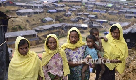 Pengungsi Rohingya di kamp pengungsi Rohingya di Ukhiya