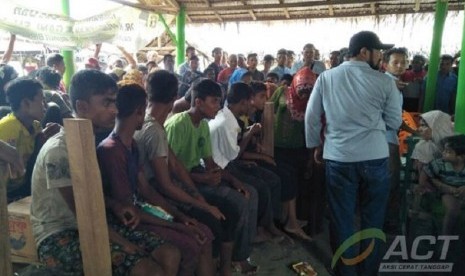 Pengungsi Rohingya terdampar di Bireuen, Aceh.