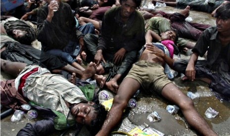 Pengungsi Rohingya yang berhasil mencapai Indonesia