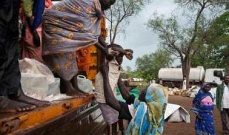 Pengungsi yang tinggal di Blue Nile, Sudan.