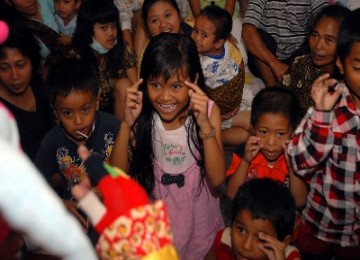 Pengungsi anak korban Merapi