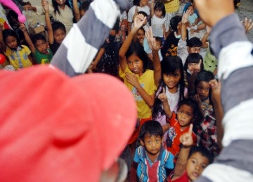 Pengungsi anak korban Merapi