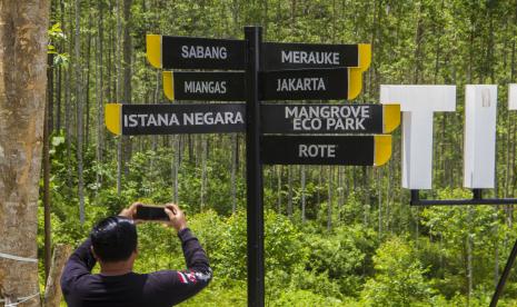 Titik nol kilometer Ibu Kota Negara (IKN) Nusantara di Kecamatan Sepaku, Kabupaten Penajam Paser Utara, Kalimantan Timu 