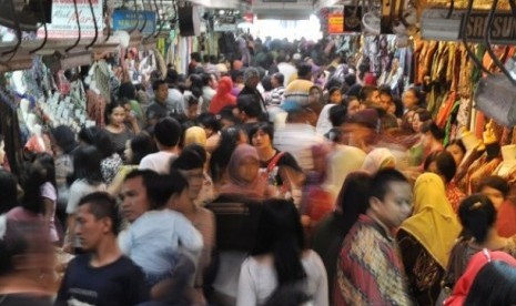 Pengunjung padati Pasar Beringinharjo, Yogyakarta