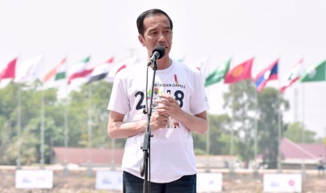 Peninjauan venue Asian Games oleh Presiden Joko Widodo, Sabtu (14/7).