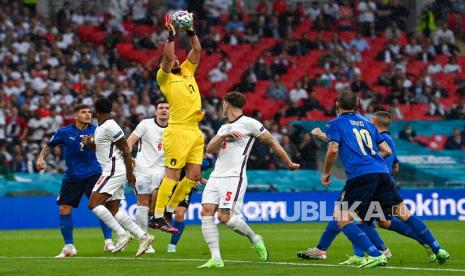 Pertandingan final Euro 2020 antara Italia vs Inggris di Stadion Wembley (ilustrasi).