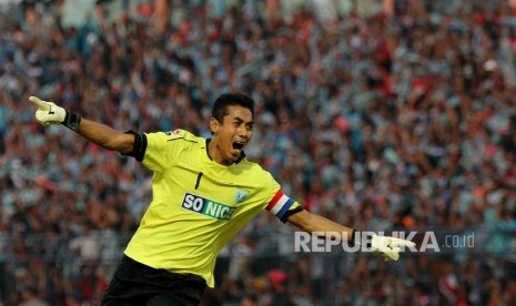 Mantan penjaga gawang kesebelasan Persela (alm) Choirul Huda 