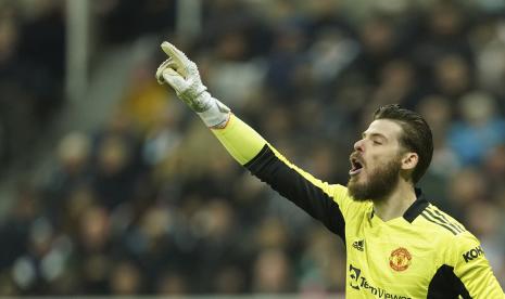 Penjaga gawang Manchester United (MU) David de Gea.