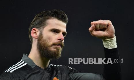 Penjaga gawang Manchester United David de Gea sudah satu dekade membela Setan Merah.