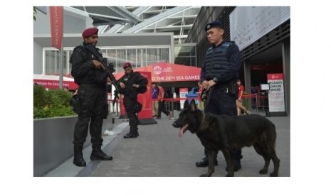 Penjagaan di arena SEA Games 2015 Singapura