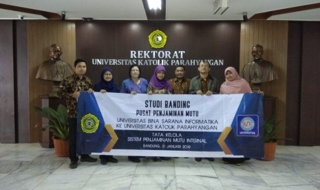 Penjamin Mutu UBSI melakukan studi banding ke Universitas Katolik Parahiyangan.