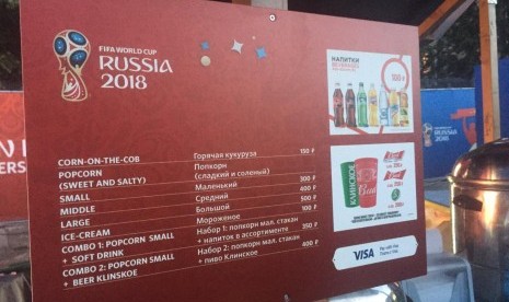 Penjual jagung rebus di Piala Dunia Rusia