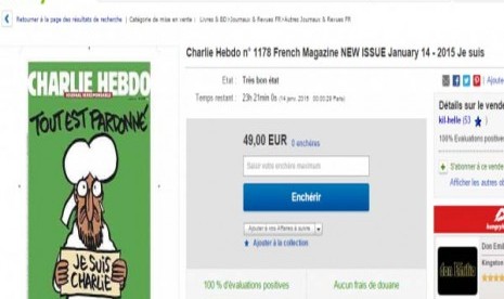 Penjualan Charlie Hebdo di Ebay