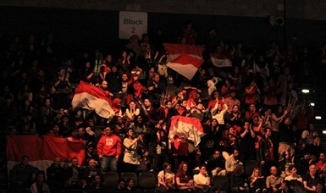 Penonton Indonesia yang memadati arena tempat berlangsungnya All England. Turnamen All England akan menjadi ajang pembuktian para pemain muda dunia.