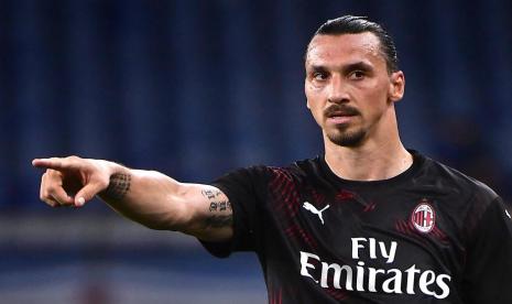 Penyerang AC Milan Zlatan Ibrahimovic.