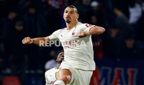 Penyerang AC Milan Zlatan Ibrahimovic.