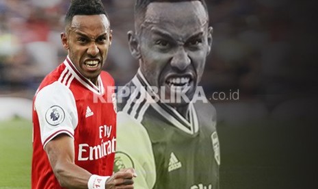 Penyerang Arsenal Pierre-Emerick Aubameyang.