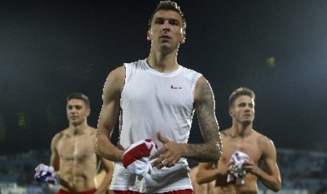 Penyerang Atletico Madrid, Mario Mandzukic.