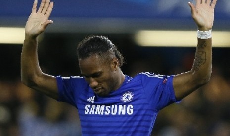 Penyerang Chelsea, Didier Drogba.