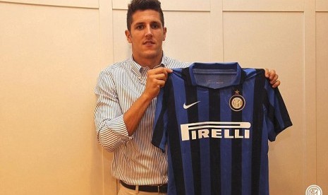 Penyerang Inter Milan Stevan Jovetic.