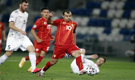 Penyerang Makedonia Utara, Goran Pandev.