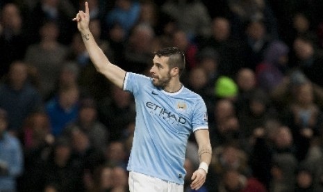 Penyerang Manchester City, Alvaro Negredo.