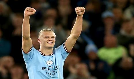 Penyerang Manchester City Erling Haaland.