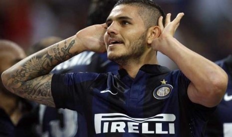 Penyerang Mauro Icardi..