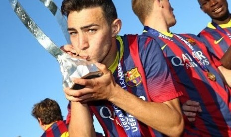 Penyerang muda Barcelona, Munir el Haddadi.