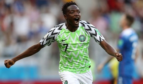 Penyerang timnas Nigeria, Ahmed Musa.