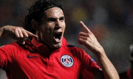 Penyerang PSG, Edinson Cavani.