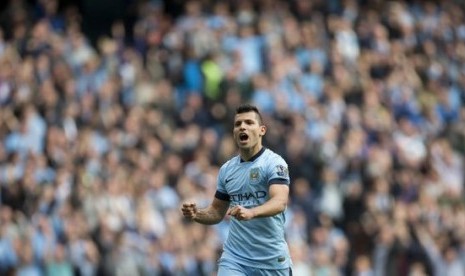 Penyerang Sergio Aguero.