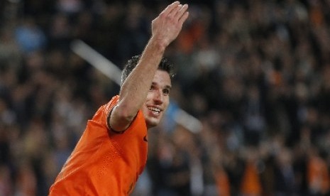 Penyerang timnas Belanda, Robin van Persie.