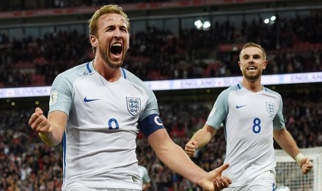 Penyerang timnas Inggris Harry Kane (kiri).