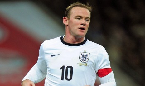 Penyerang timnas Inggris, Wayne Rooney.