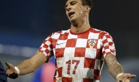 Penyerang timnas Kroasia, Mario Mandzukic.