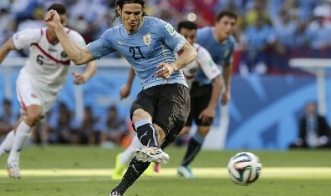 Penyerang timnas Uruguay, Edinson Cavani.