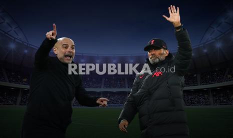 Pep Guardiola akan beradu taktik dengan Jurgen Klopp saat Manchester City menjamu Liverpool dalam lanjutan Liga Primer Inggris di Stadion Etihad, Sabtu (1/4/2023)