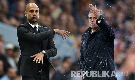 Pep Guardiola dan Mourinho 