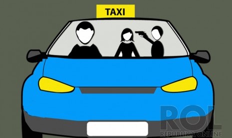 perampokan di taxi (illustrasi)