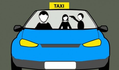 Perampokan di Taxi (ilustrasi).