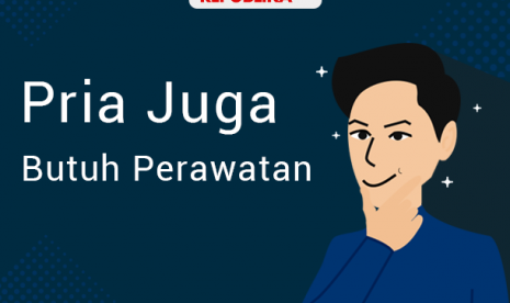 Perawatan wajah pria.