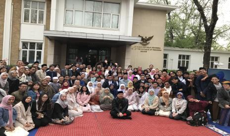 Perayaan Hari Raya Idul Fitri di KBRI Beijing, Rabu (10/4/2024).