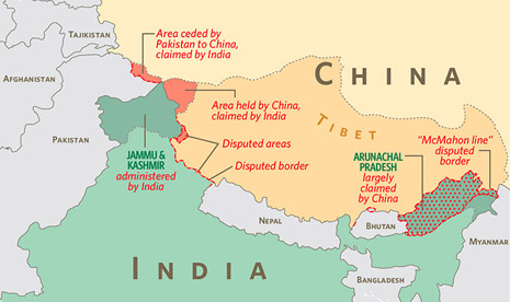 Perbatasan China dan India.