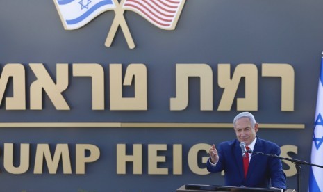 Perdana Menteri Israel Benjamin Netanyahu meresmikan permukiman baru di Dataran Tinggi Golan yang diberi nama Dataran Tinggi Trump atau Trump Height.